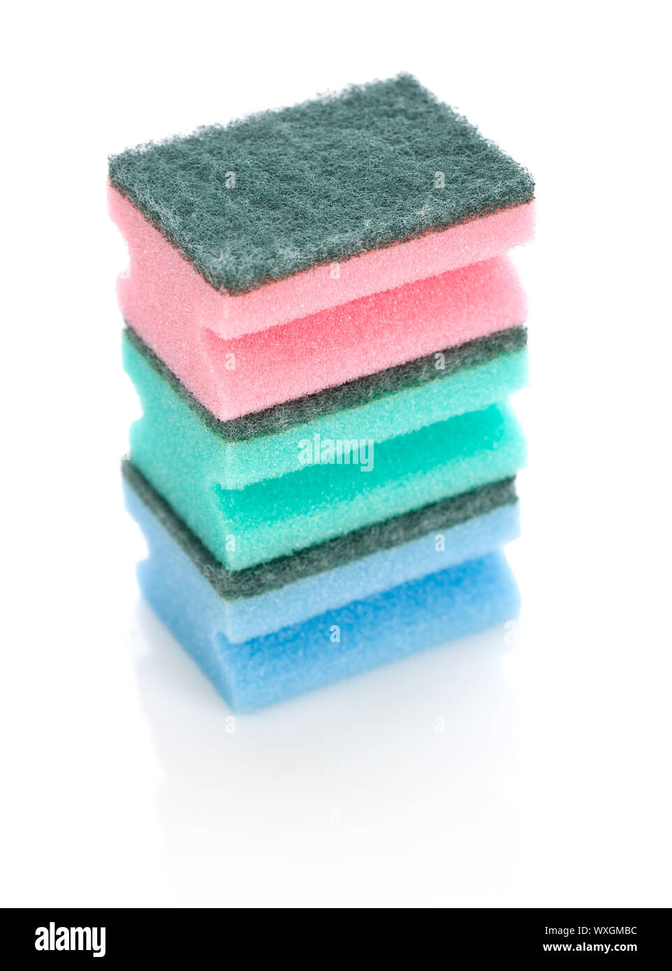 stack of cleaning sponge Stock Photo - Alamy