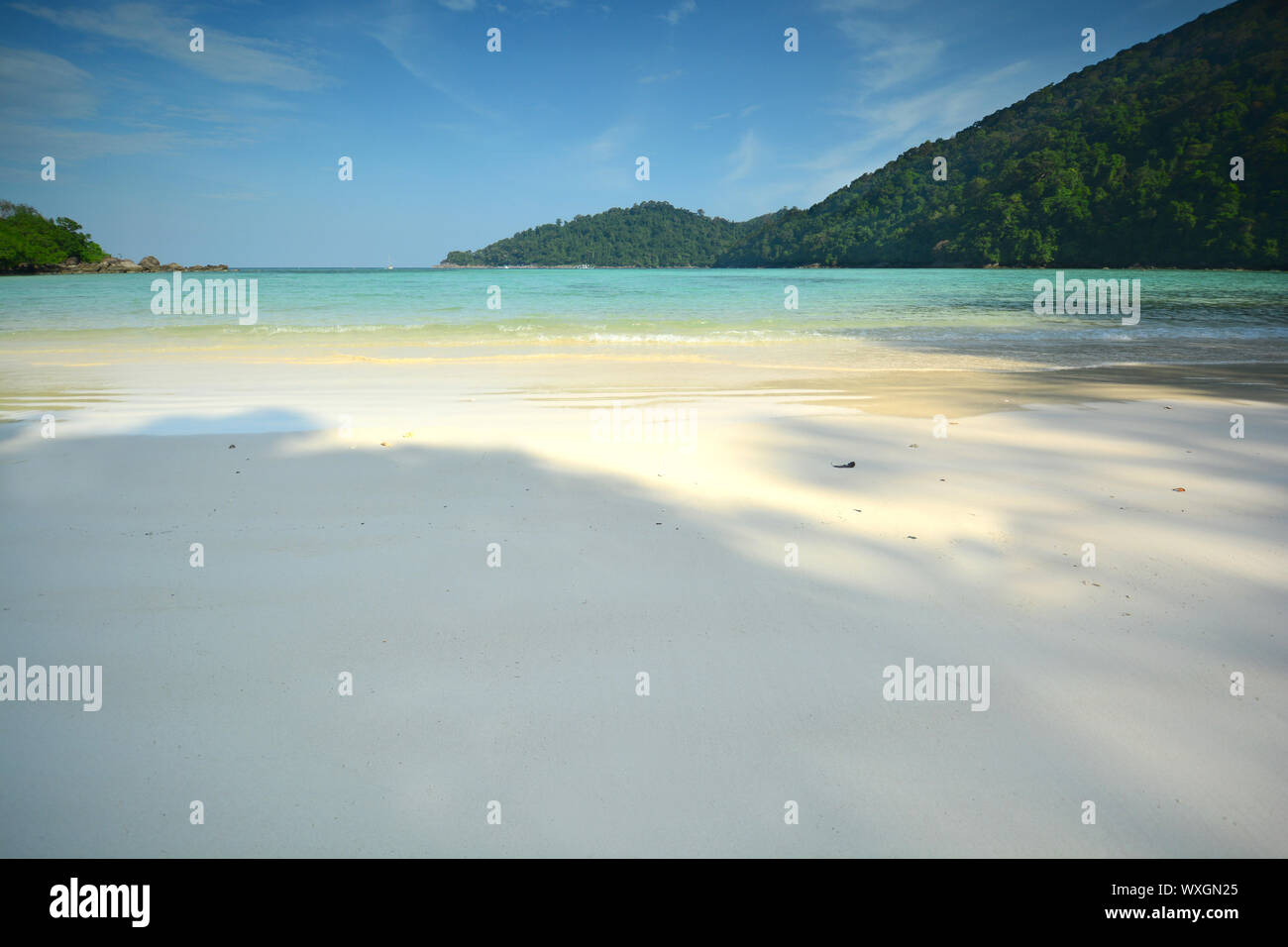 Idyllic beach at the Ko Surin islands national park, Thailand Stock Photo