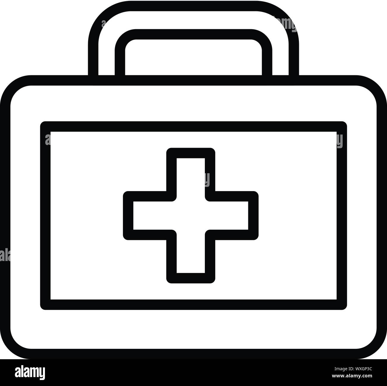 Pet first aid kit icon. Outline pet first aid kit vector icon for web design isolated on white background Stock Vector