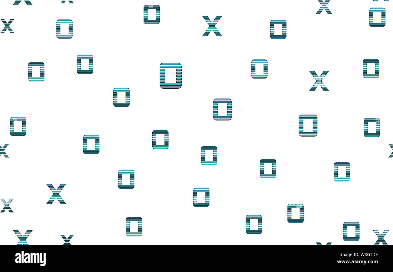 X o seamless pattern in blue color on white background. Cool design for ...