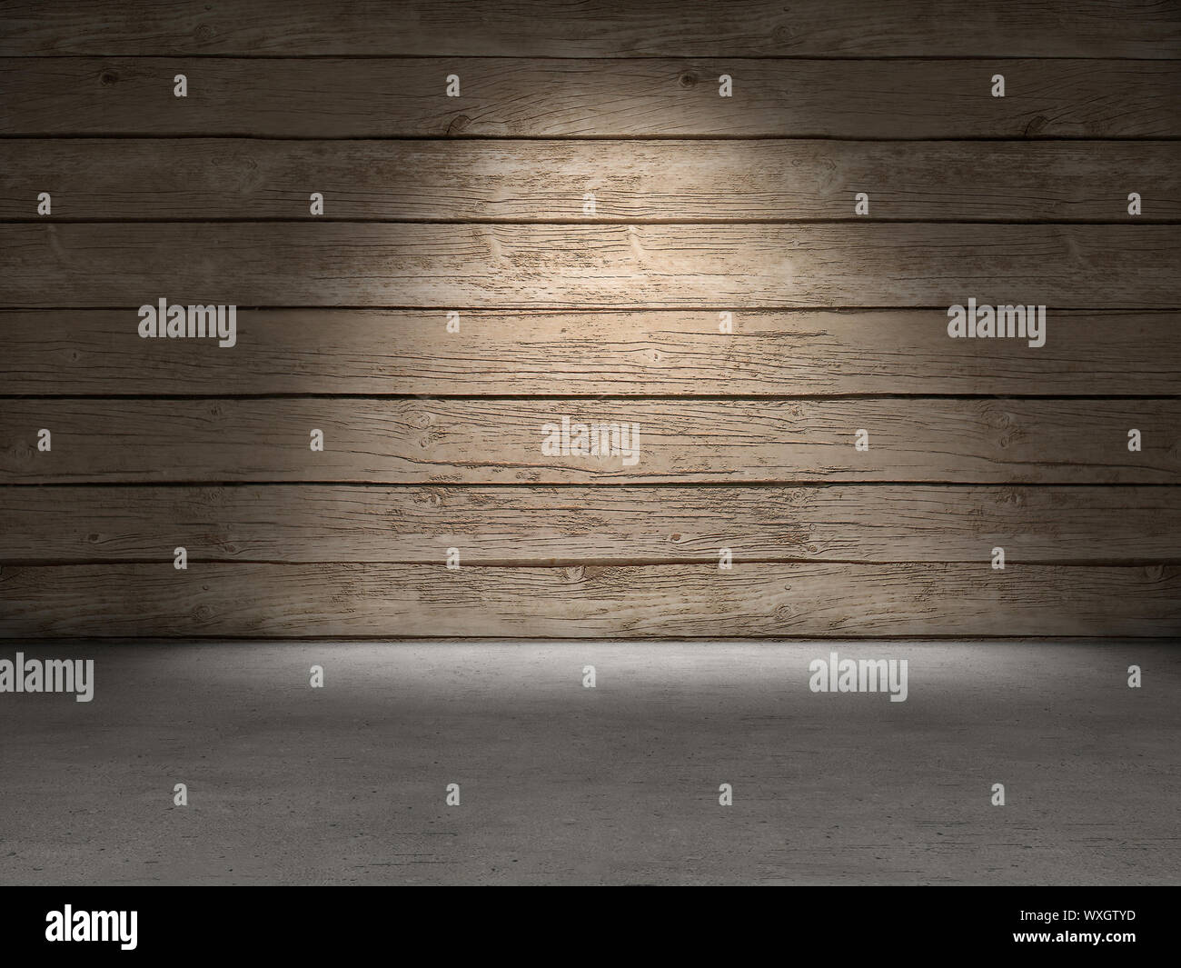 Wood wall concrete floor Stock Photo Alamy