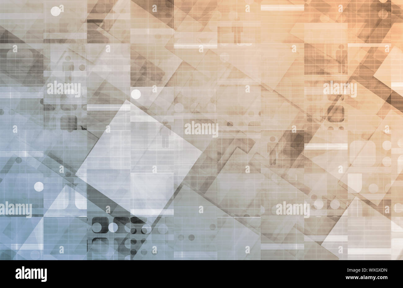 Virtual Technology with Data Filtering Web Art Stock Photo - Alamy