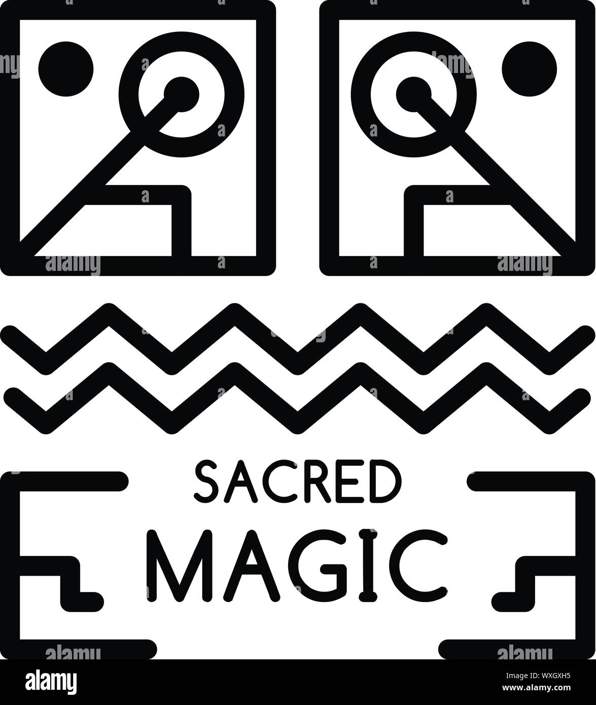 Sacred magic icon. Outline sacred magic vector icon for web design ...