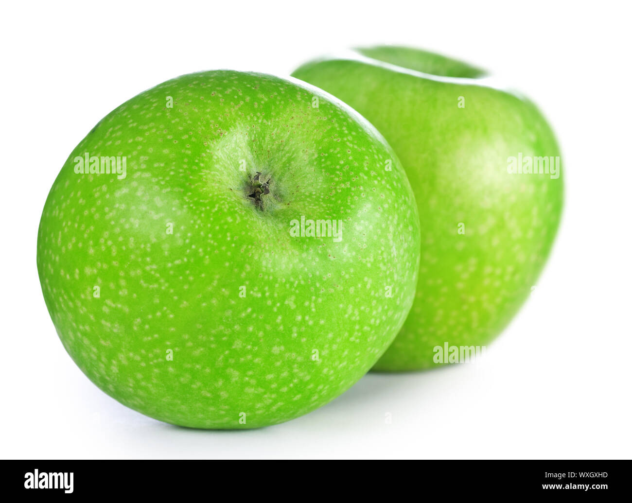 two green apple isolated Stock Photo Alamy
