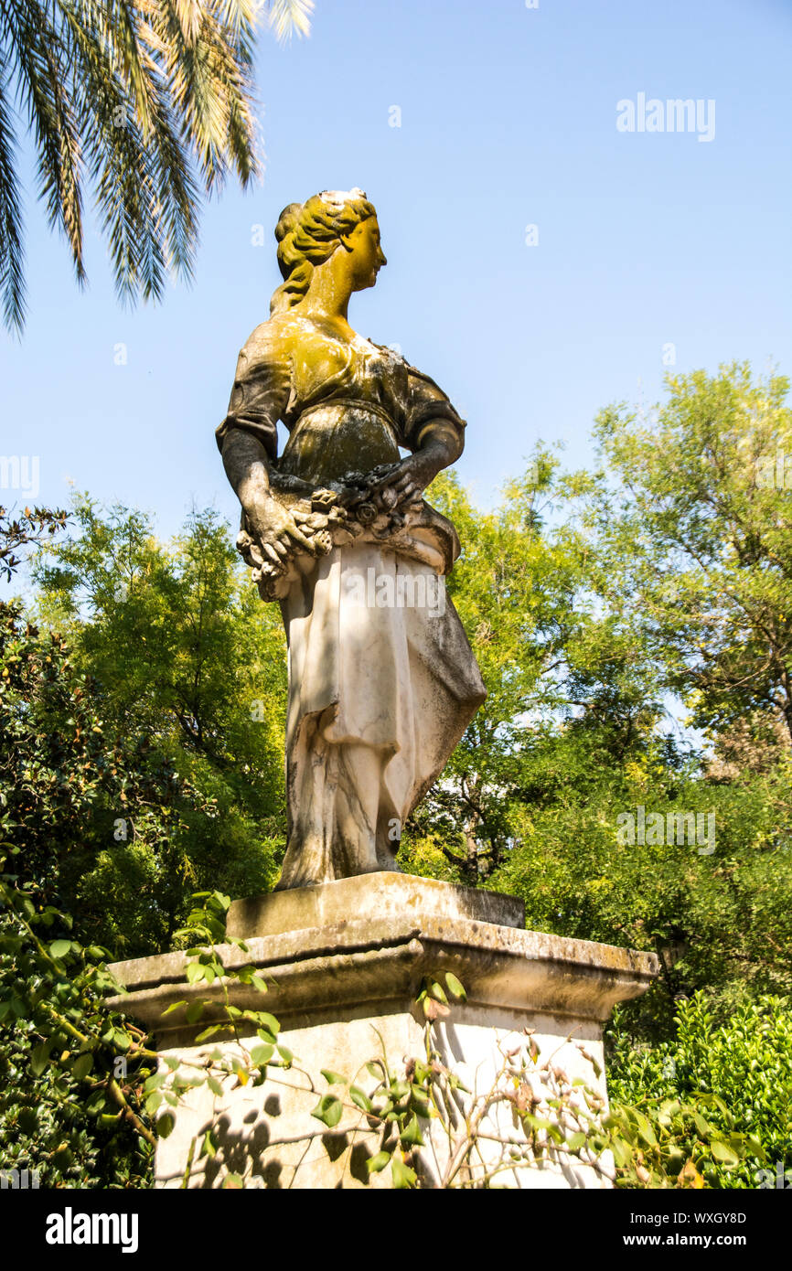 Statues in a park in the city of Seville, Spain Stock Photo Alamy