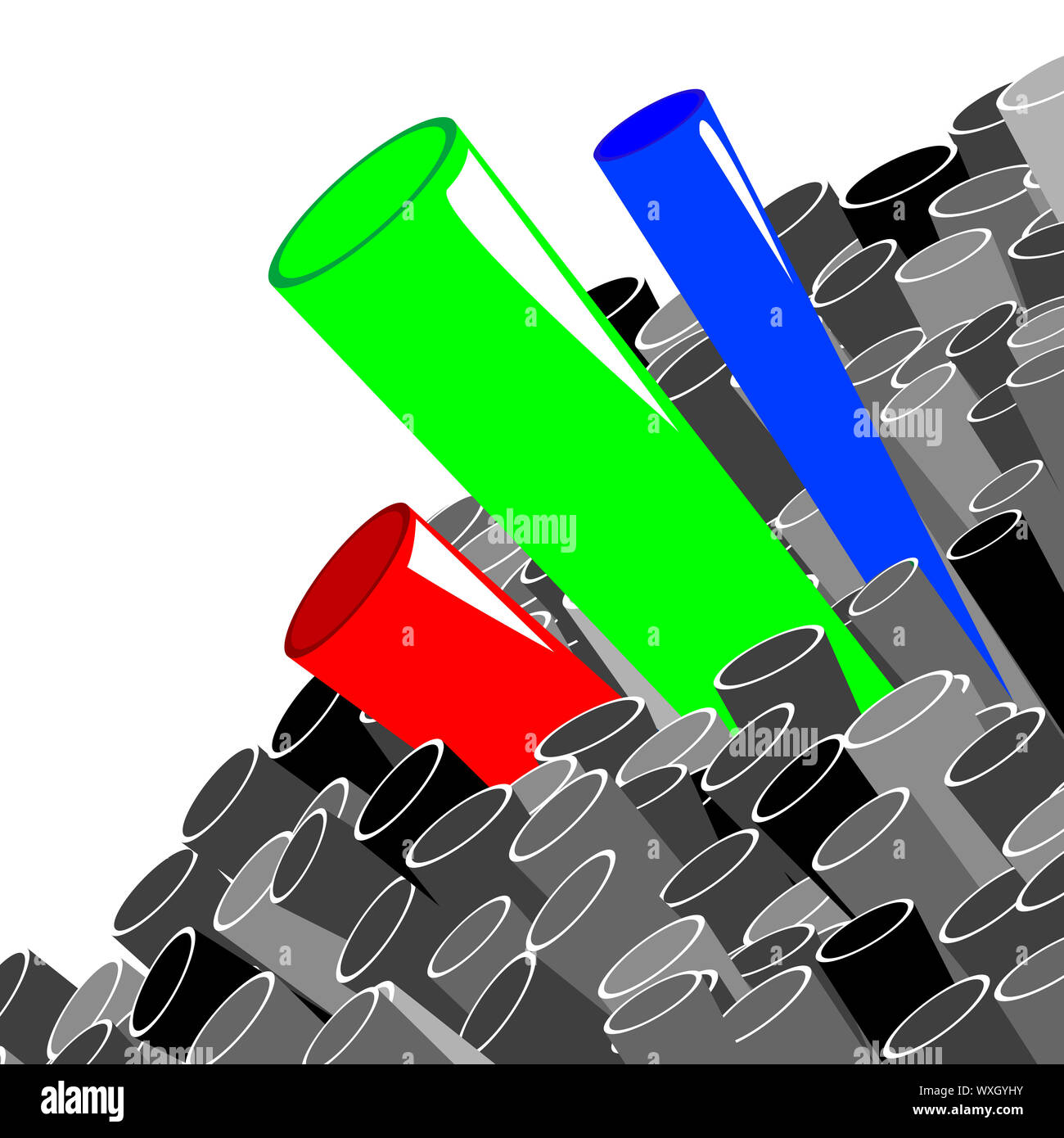 Stack of tubes, art illustration Stock Photo Alamy