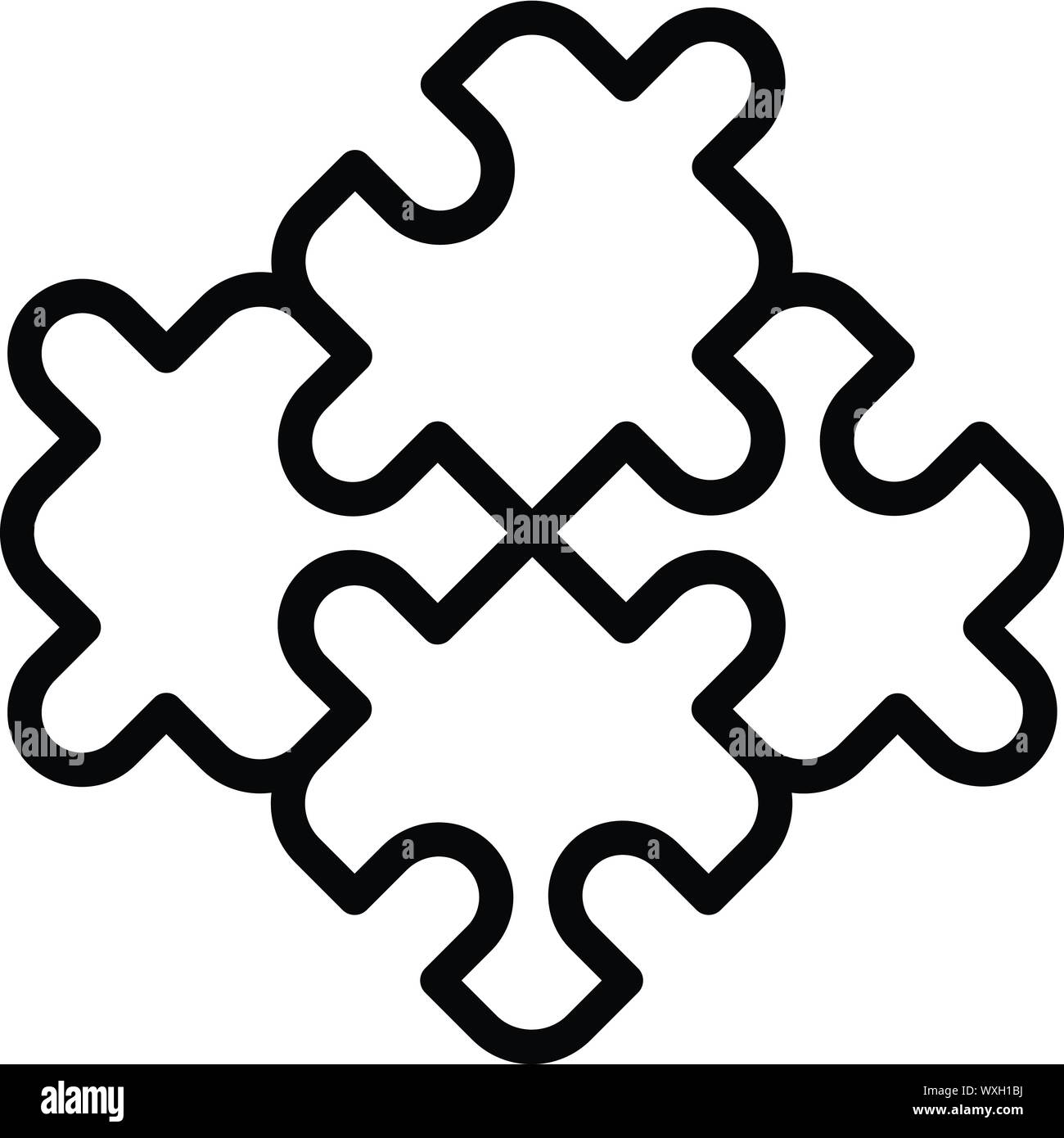 Puzzle connection icon. Outline puzzle connection vector icon for web  design isolated on white background Stock Vector Image & Art - Alamy