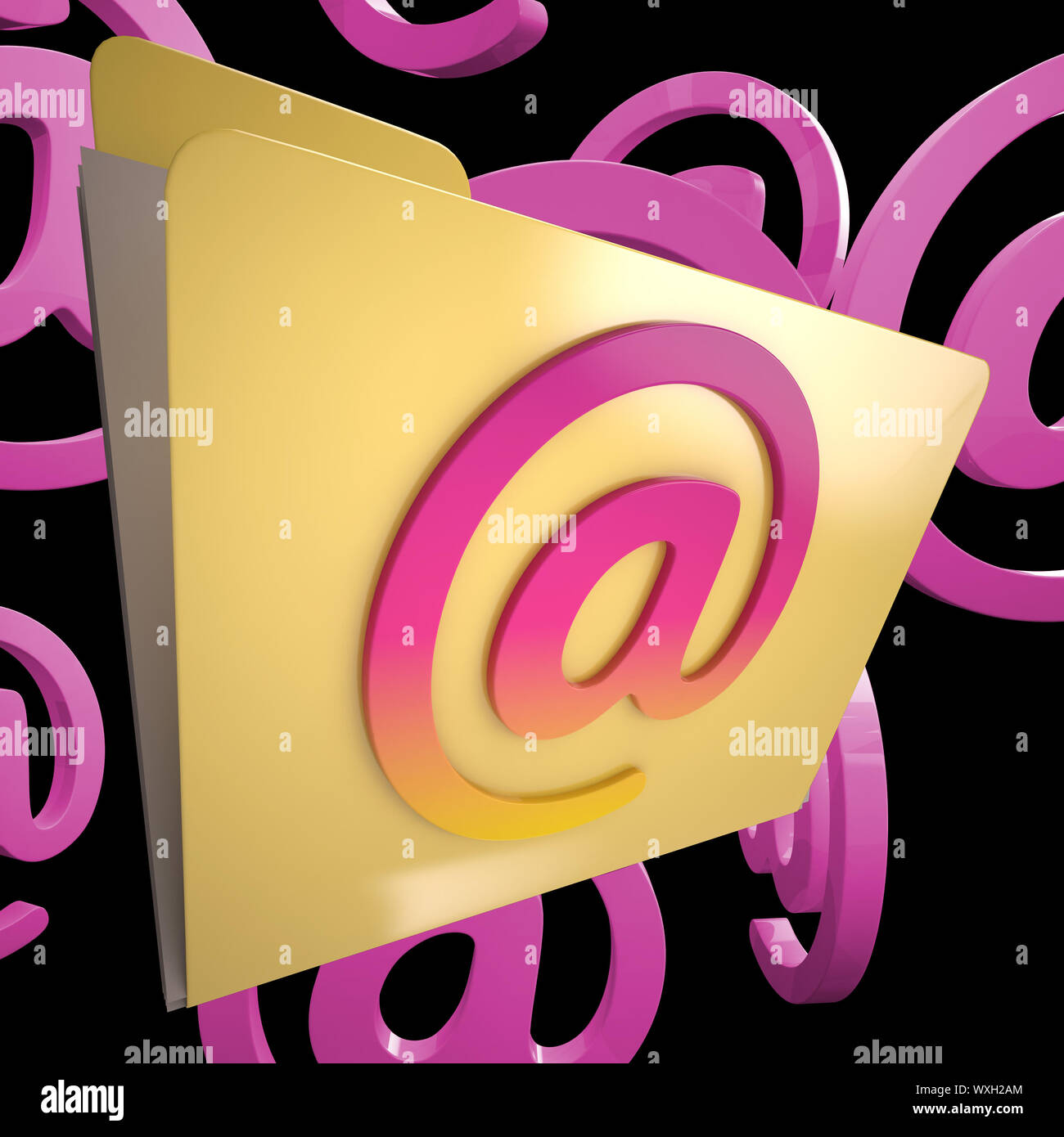 Email Folder Showing Internet Message Sorted Files Stock Photo - Alamy