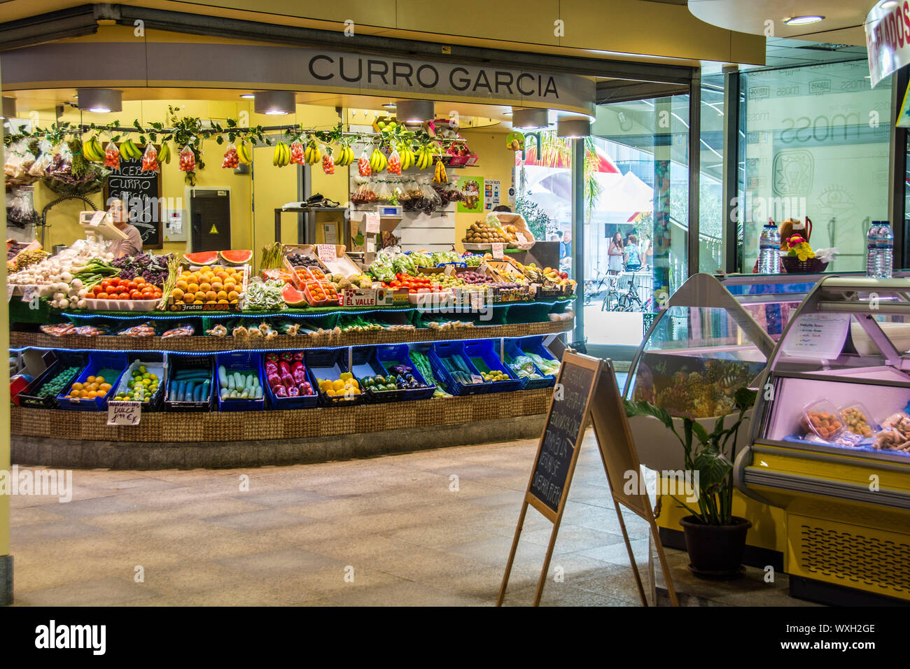 A grocery store in the city of Seville, Spain Stock Photo Alamy