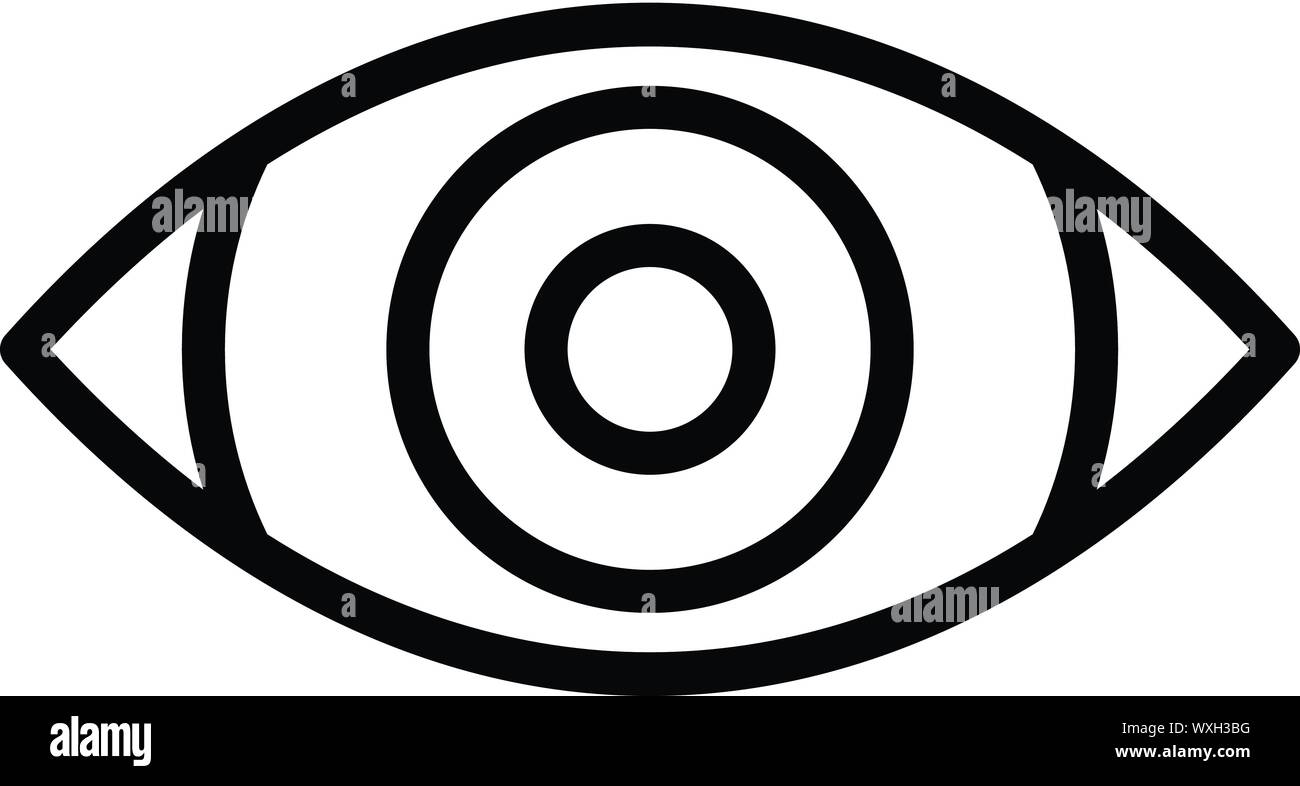 Eye icon. Outline eye vector icon for web design isolated on white ...