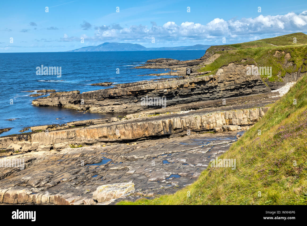 Mullaghmore Castle and the Cliffs in County Sligo, Ireland Stock Photo