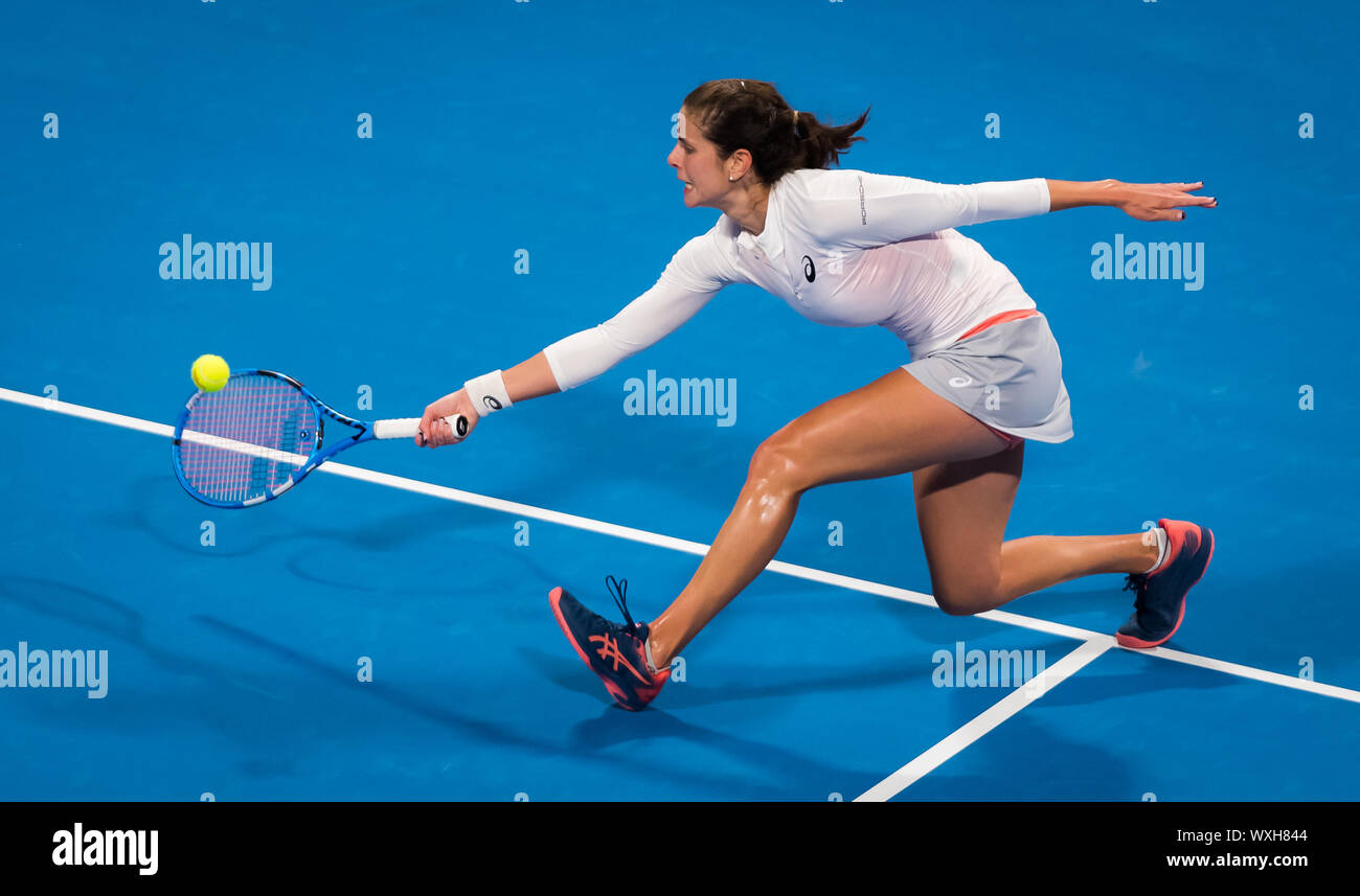 Julia Goerges of Germany in action during her quarter-final match at ...