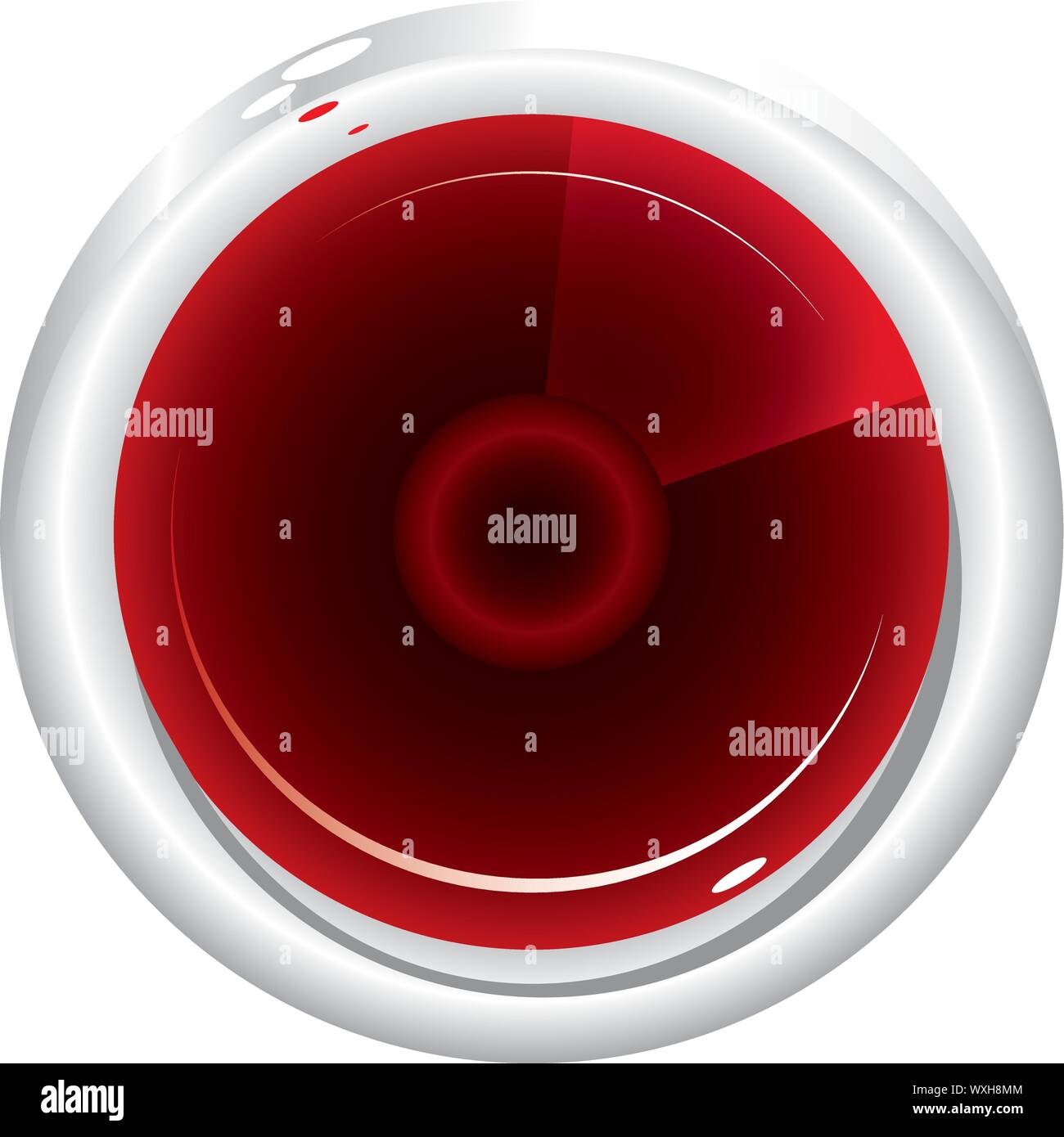 Glass Of Red Wine Top View Vector Illustration Stock Vector Image Art Alamy