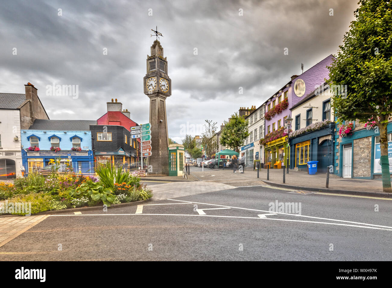 The Clock Tower in Westport, County Mayo, Ireland Stock Photo