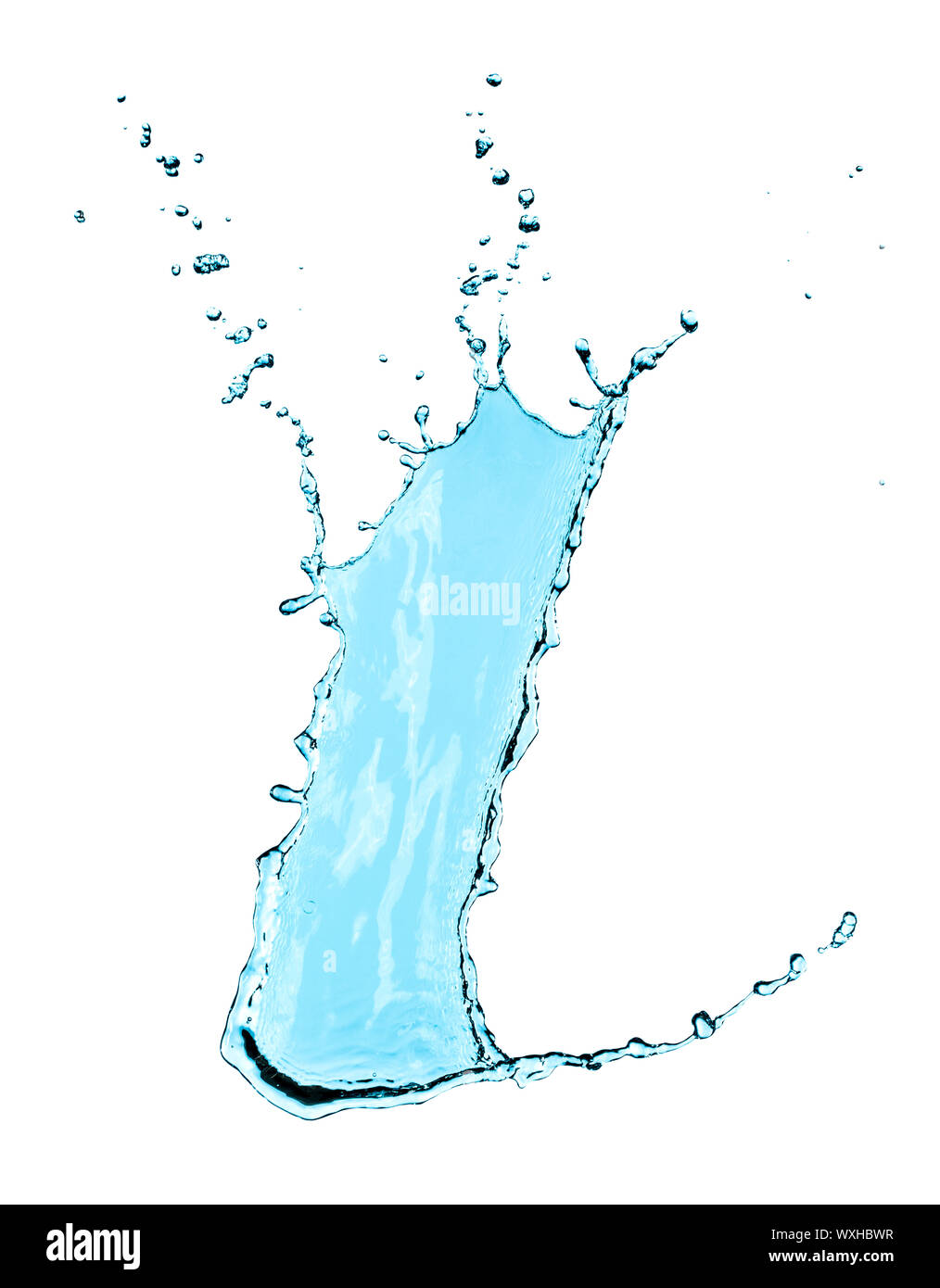 Abstract water splash isolated on white background Stock Photo - Alamy