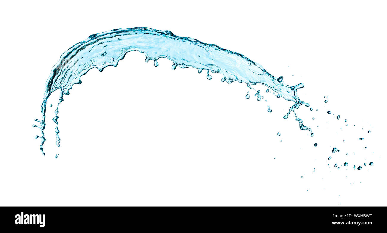 Abstract water splash isolated on white background Stock Photo - Alamy