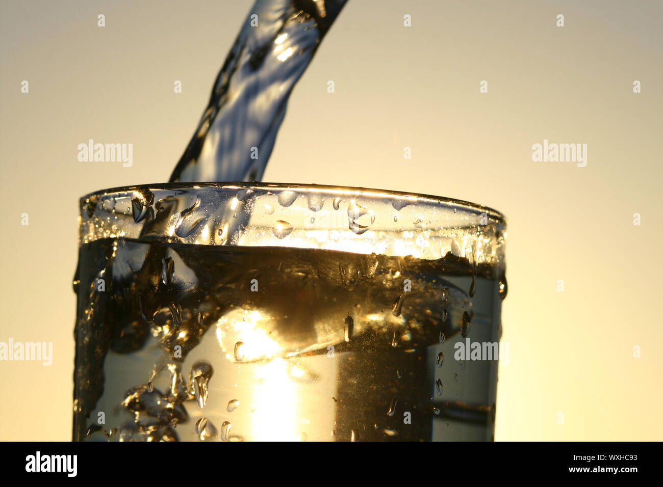 clean cold water in glass Stock Photo Alamy