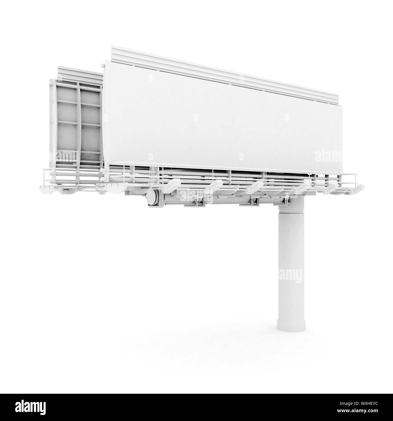 big billboard isolated on white background Stock Photo - Alamy