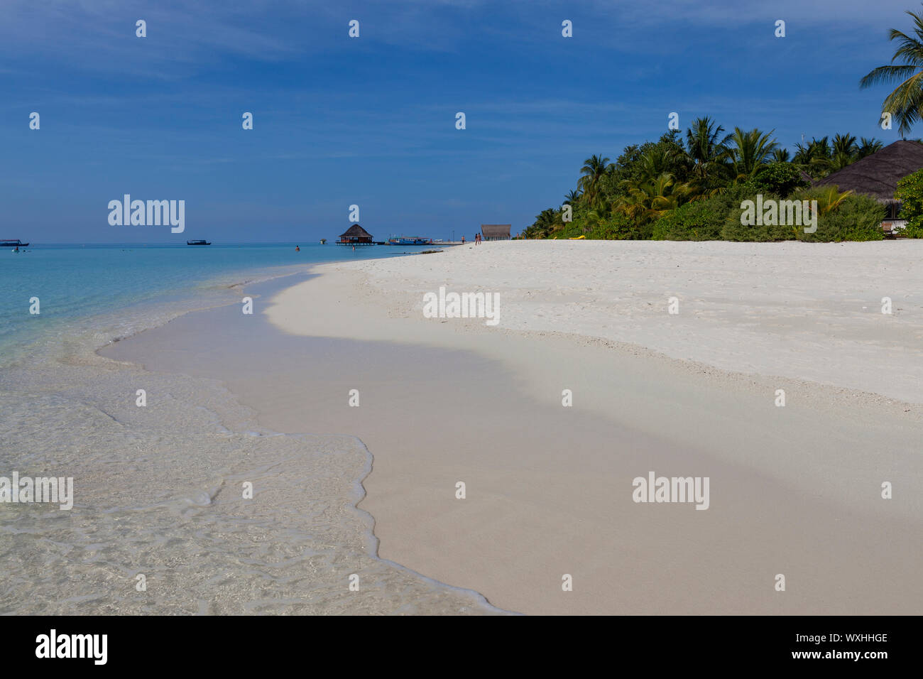 Tropical maldivian island Stock Photo