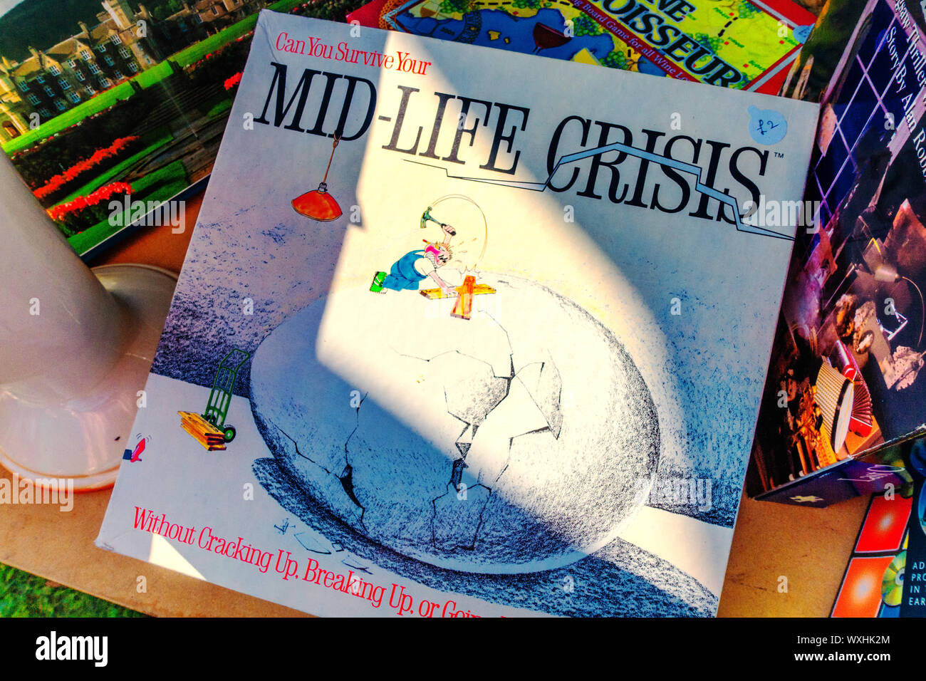 Mid Life Crisis book on sale Stock Photo
