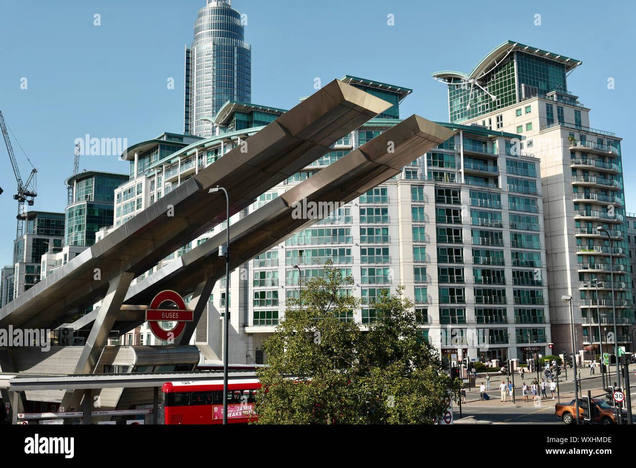 Vauxhall Bus Station, London Stock Photo Alamy