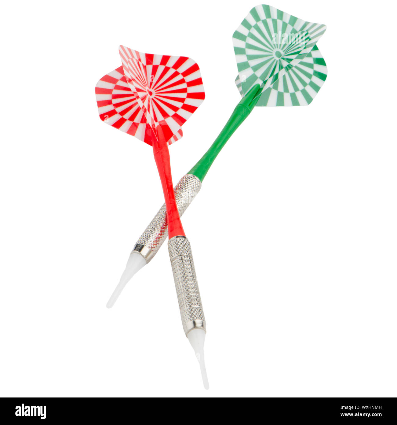 two darts isolated on white background. Stock Photo