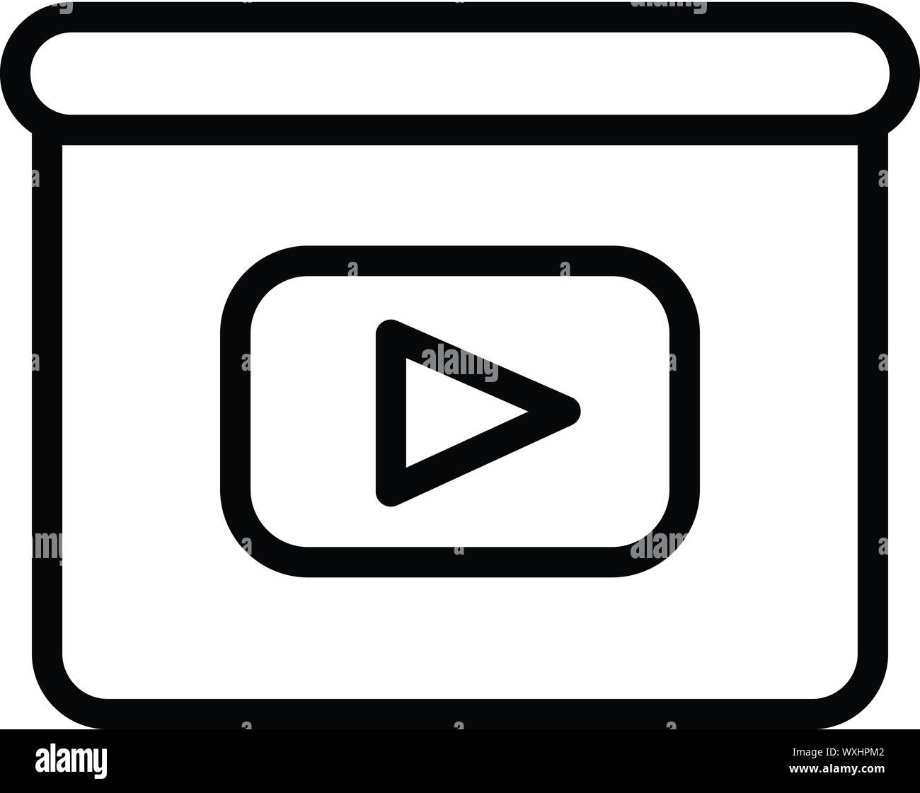 Media player icon. Outline media player vector icon for web design ...