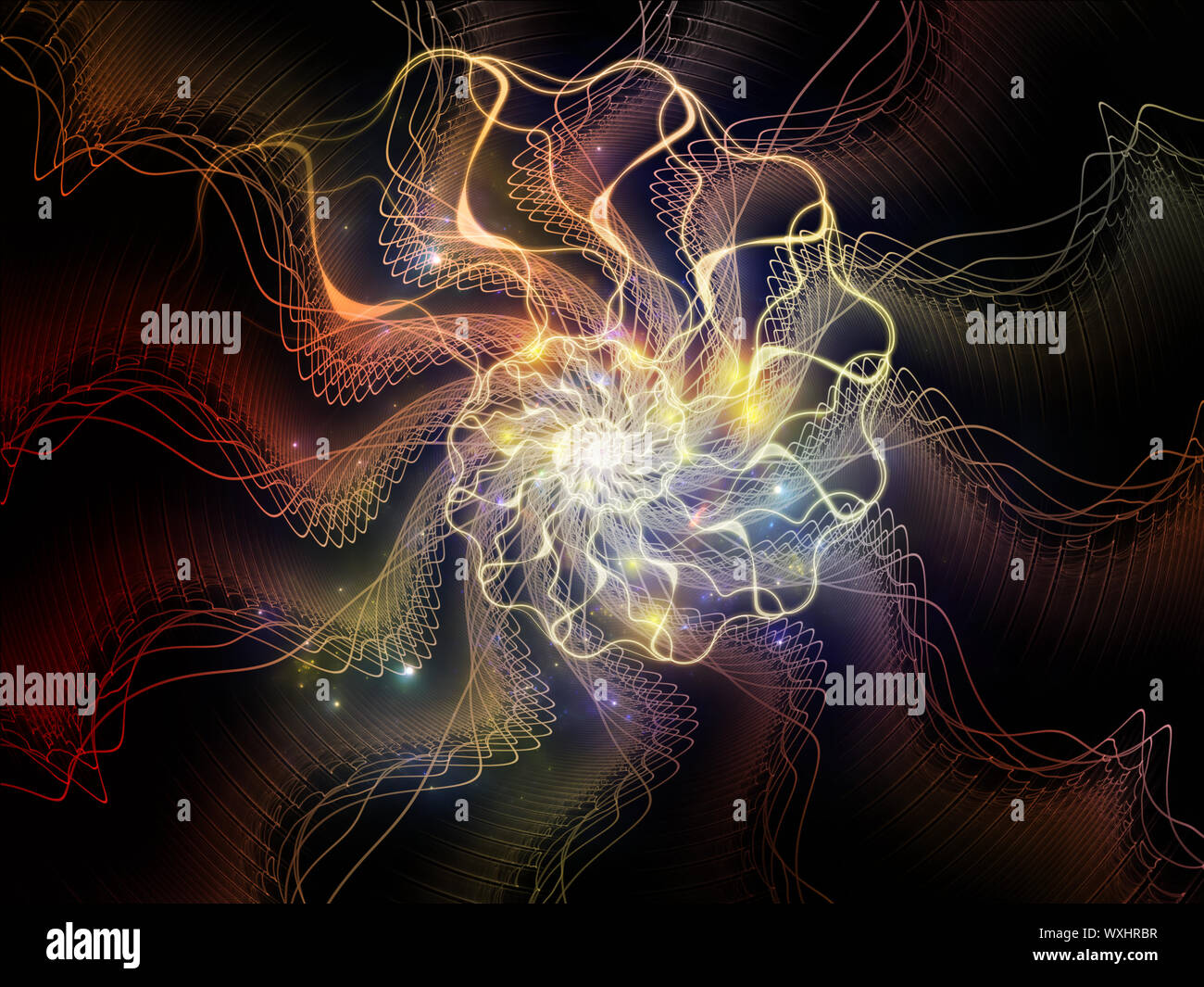 Composition of spiral elements suitable as a backdrop for the projects