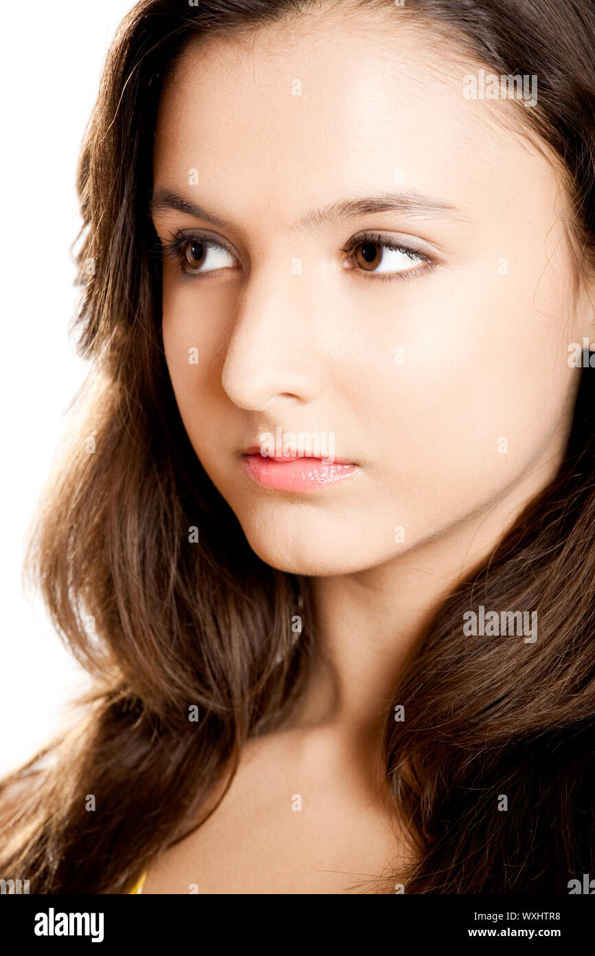 Close-up portrait of a beautiful teenage girl Stock Photo - Alamy