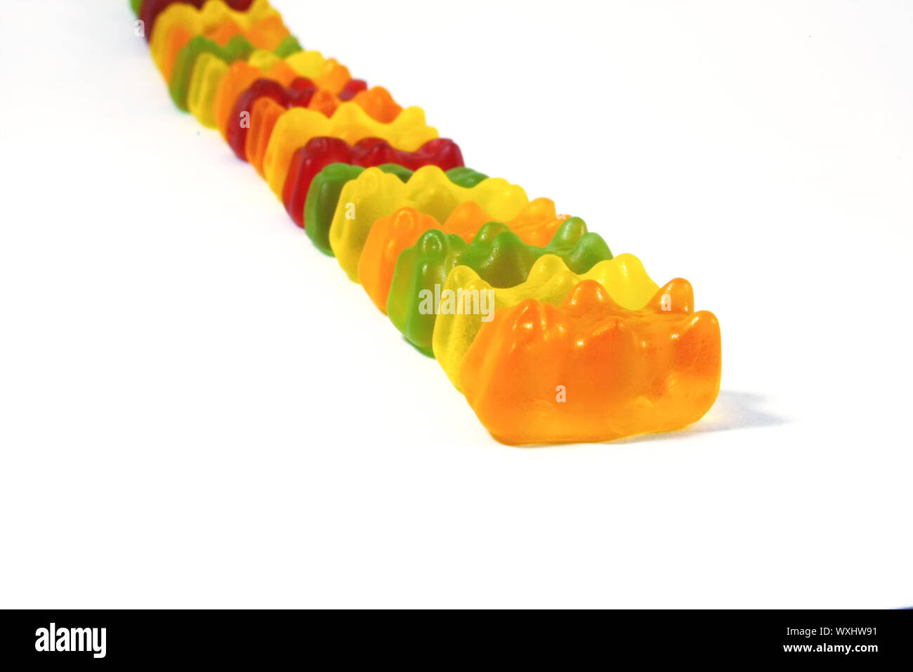 Gummi bears the ultimate candy snack for kids and children Stock Photo