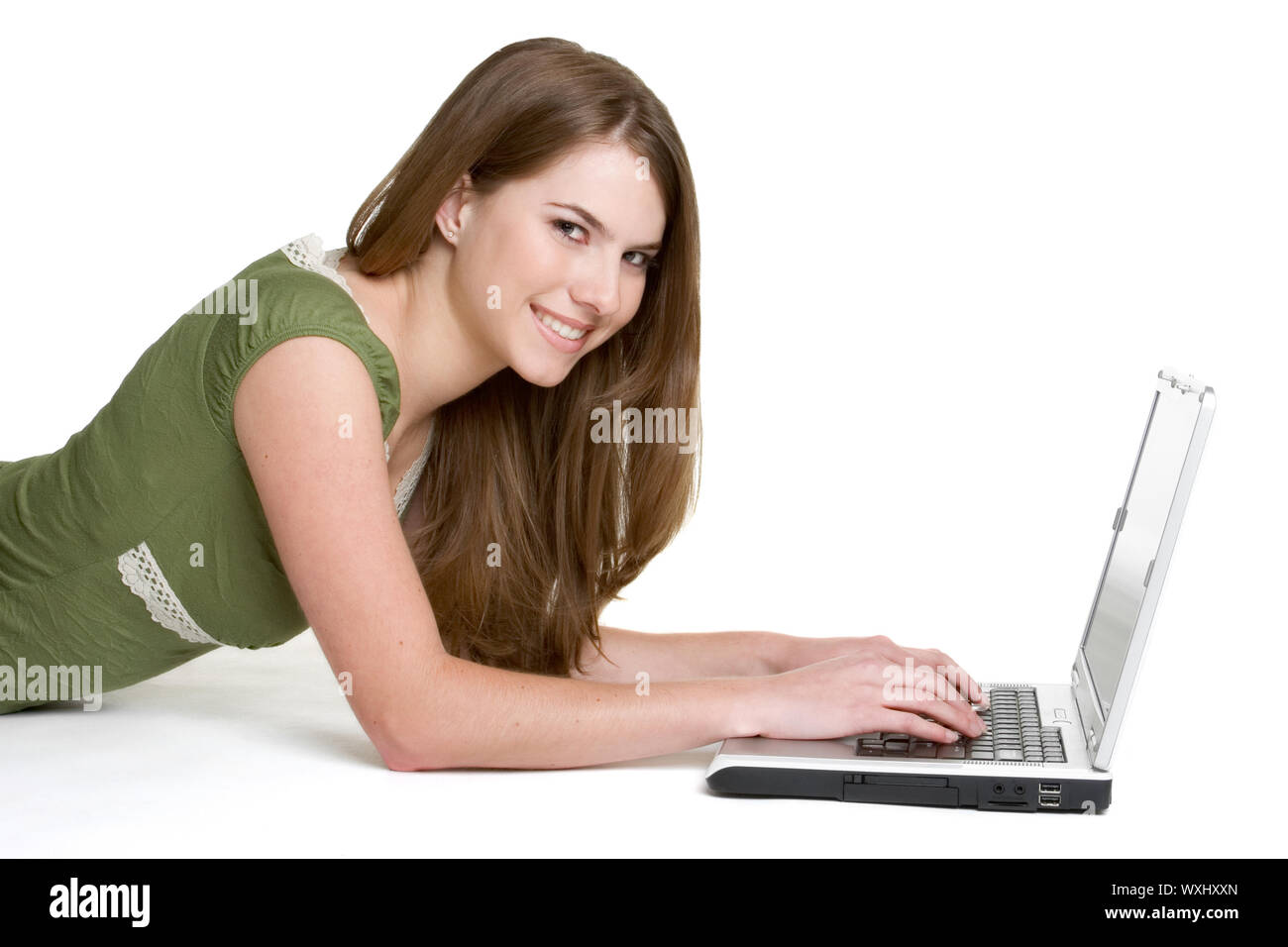 Laptop Girl Stock Photo