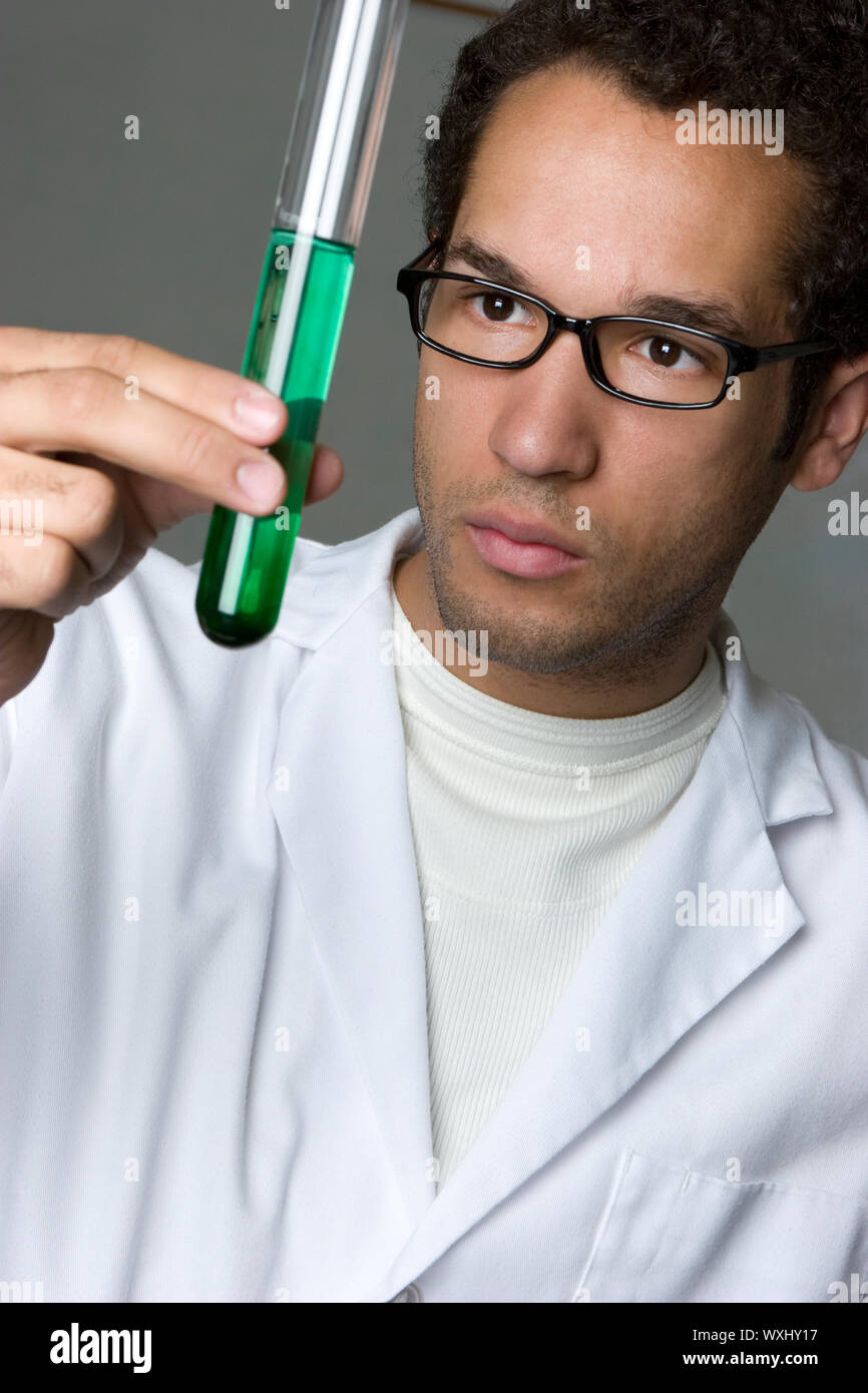 Man holding test tube Stock Photo Alamy