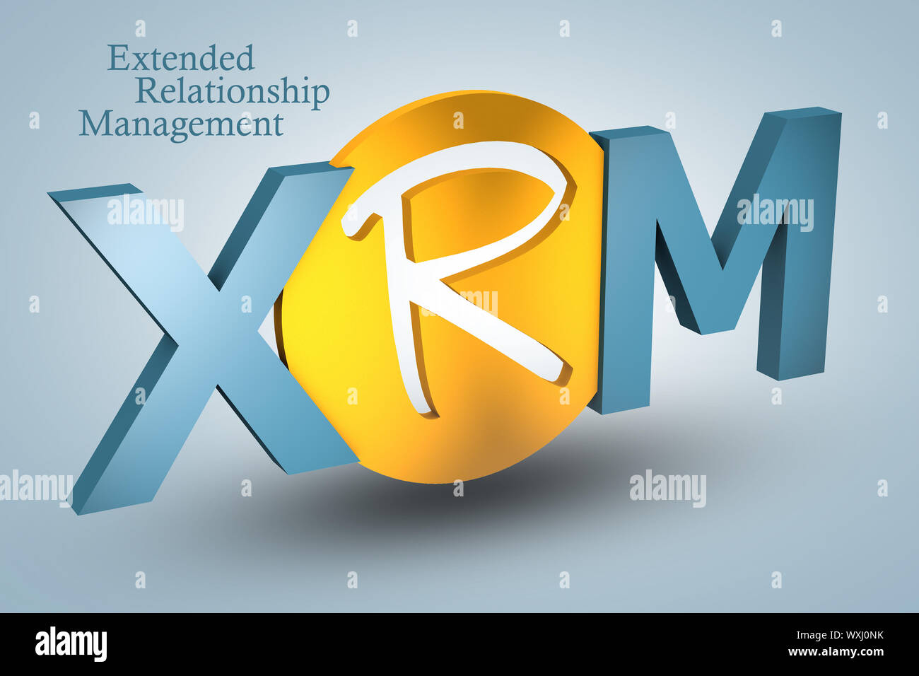 Acronym Concept Xrm For Extended Relationship Management On Blue Background Stock Photo Alamy