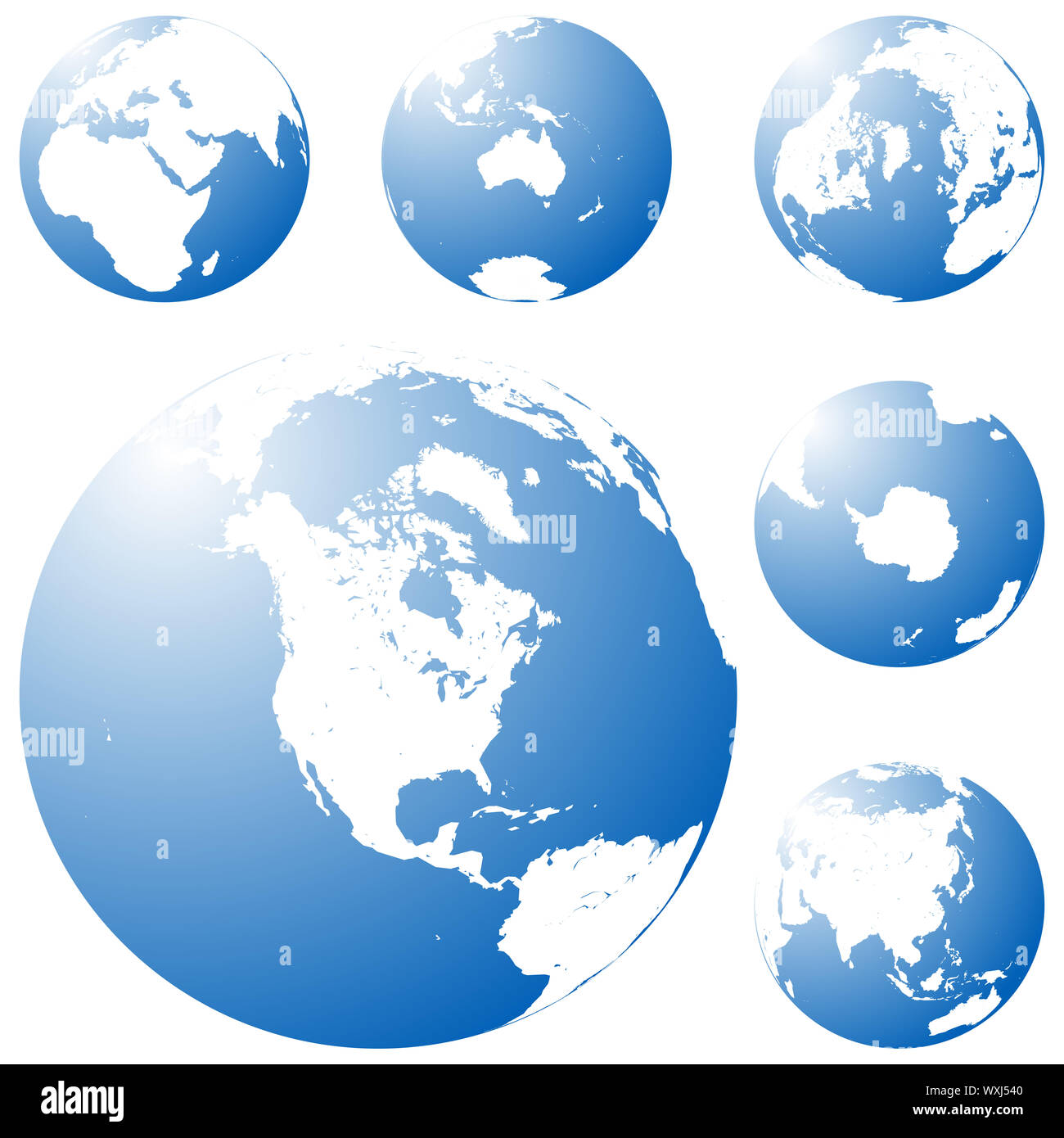 Blue in six views Stock Photo Alamy