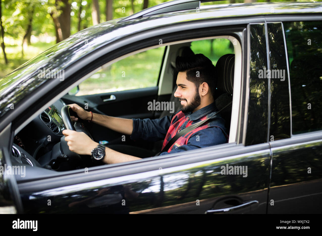 Indian Boy In Car High Resolution Stock Photography And Images Alamy