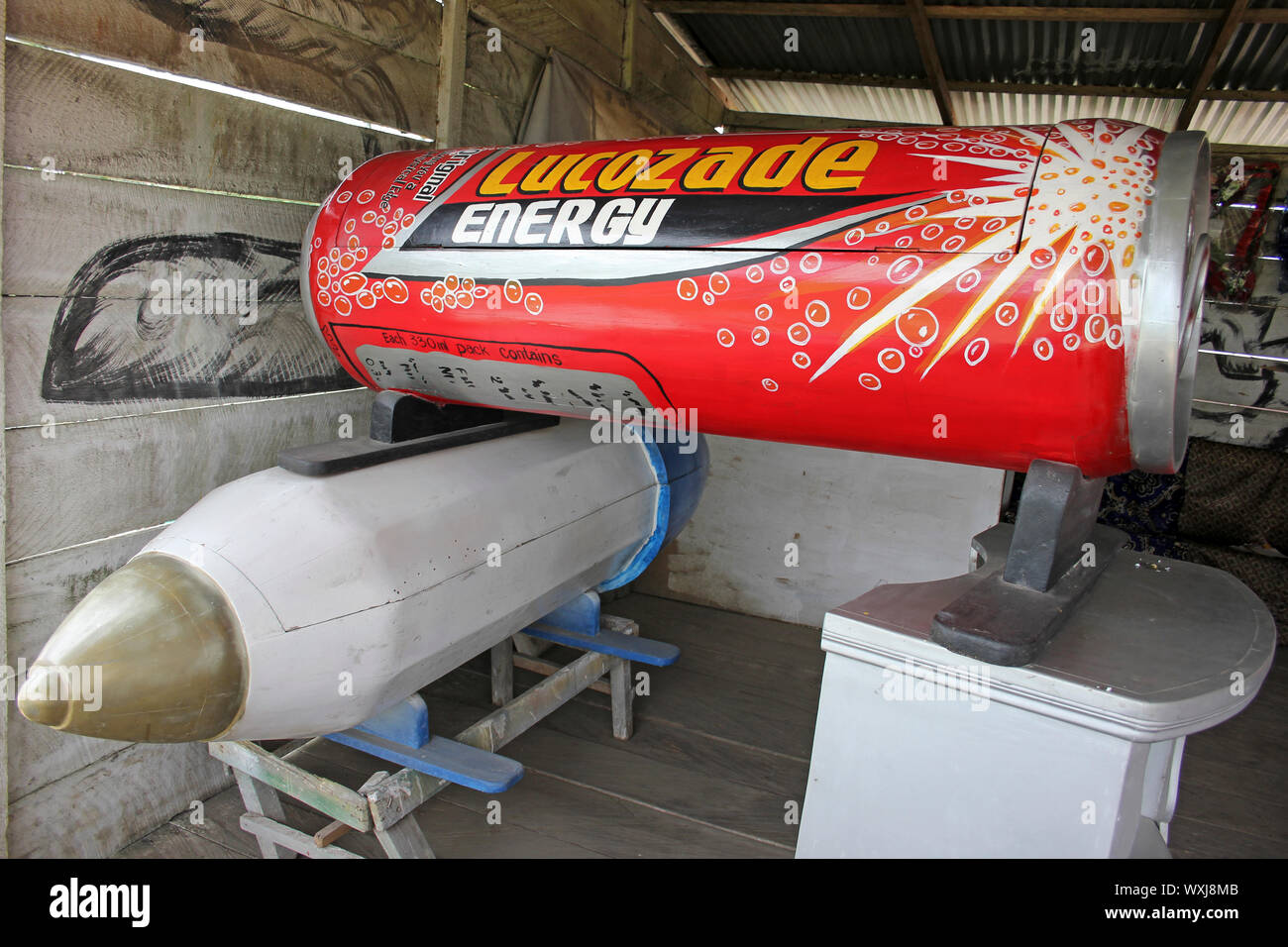 Ghana Coffin In Shape Of Lucozade Can Stock Photo