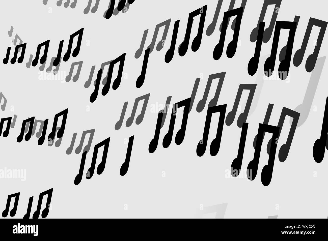 3d Notes abstract music background Stock Photo - Alamy