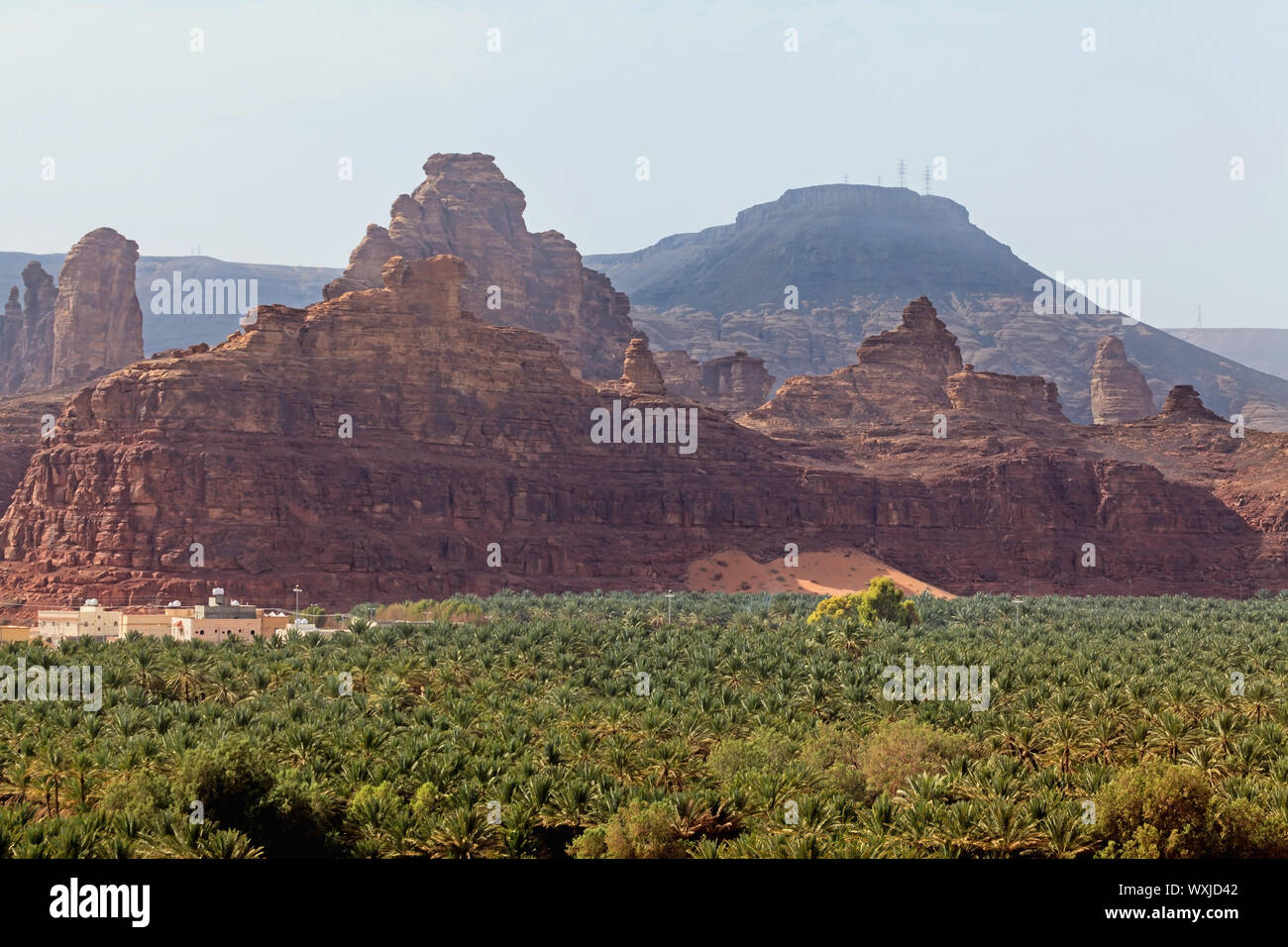 Mountain landscape view from Al-Ula city, Saudi Arabia Stock Photo