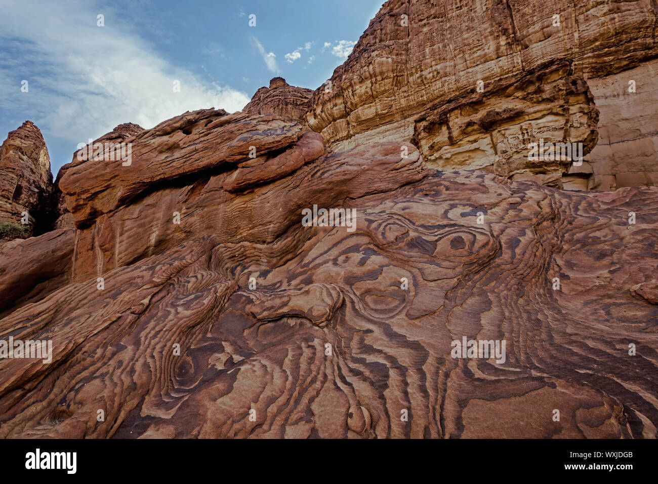 Sandstone mountain, Al-Ula, Medina, Saudi Arabia Stock Photo