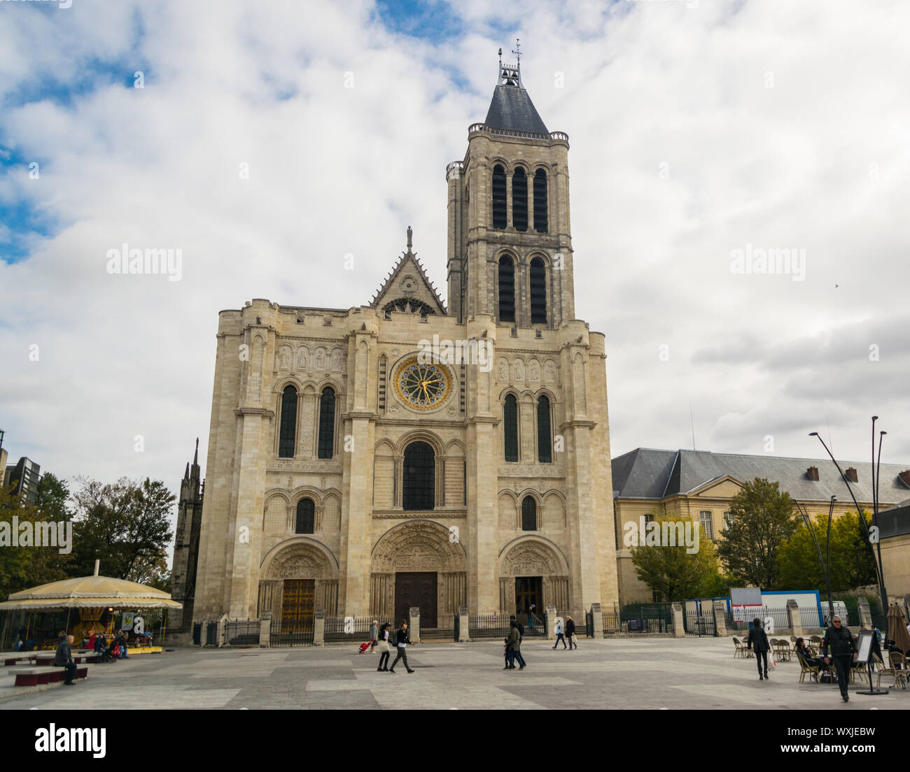 PARIS, FRANCE - 02 OCTOBER 2018:The Saint Denis cathedral. Stock Photo