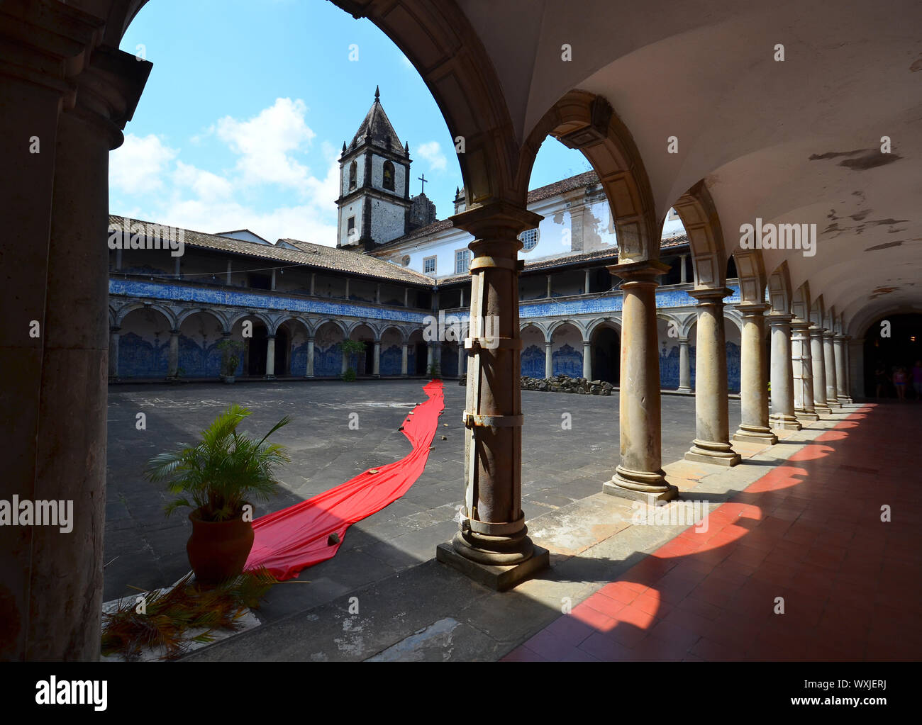 Courtyard of the Church and Convent of San Francisco. Salvador da Bahia, Brazil Stock Photo