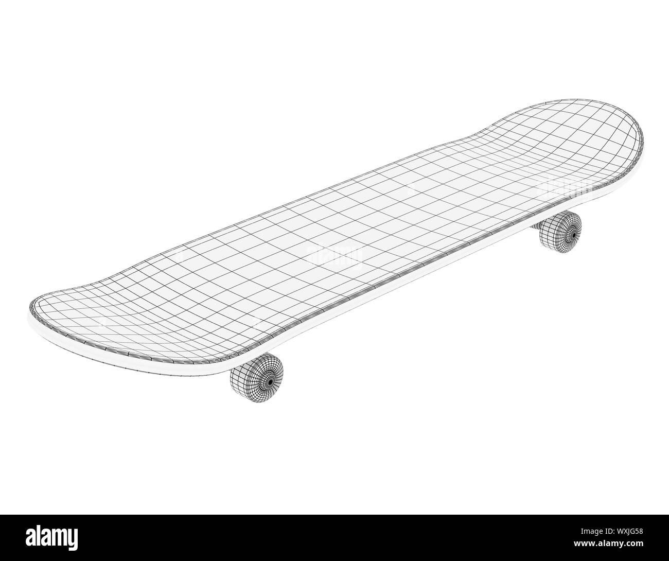 brand new skateboard, pictured on a white background Stock Photo Alamy