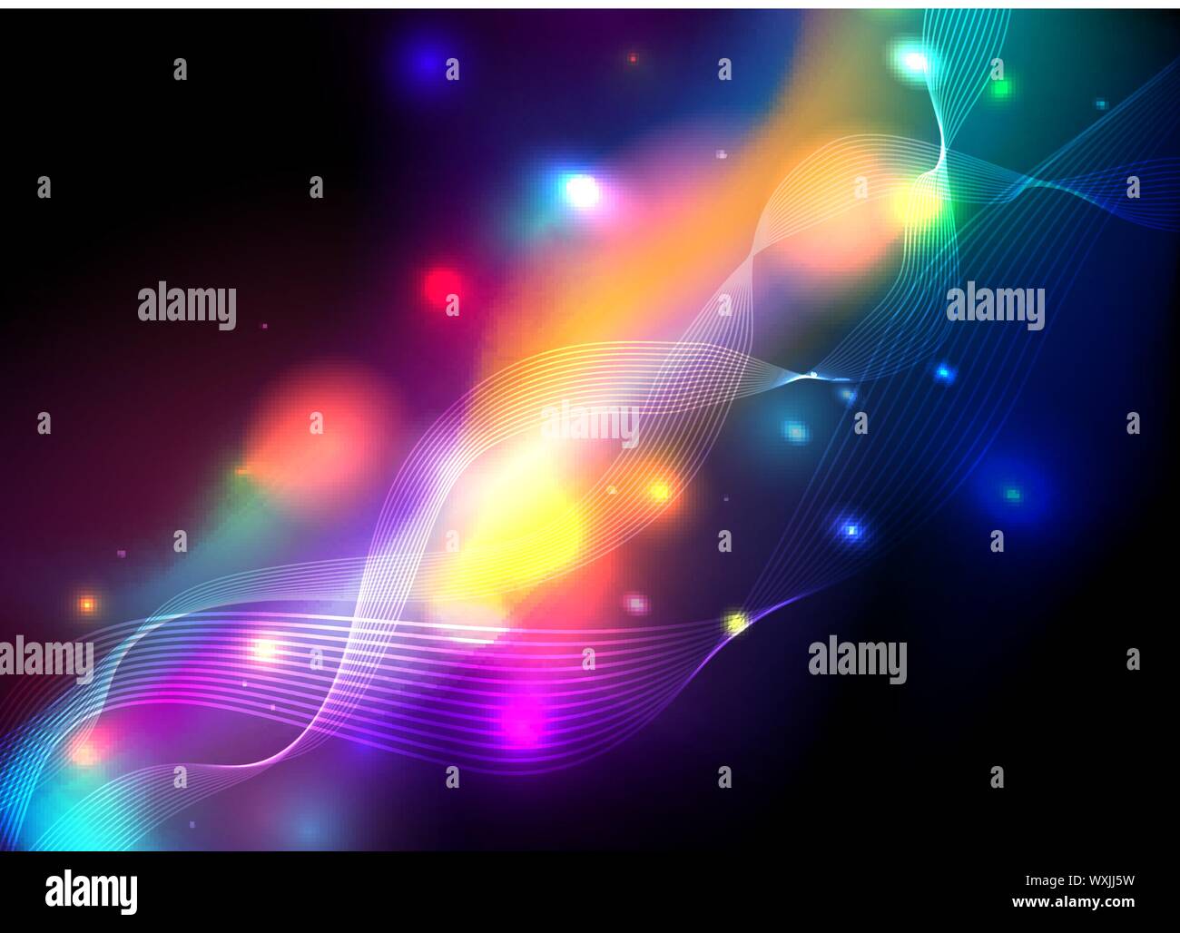 Aurora borealis shiny, abstract vector aurora australis background for ...