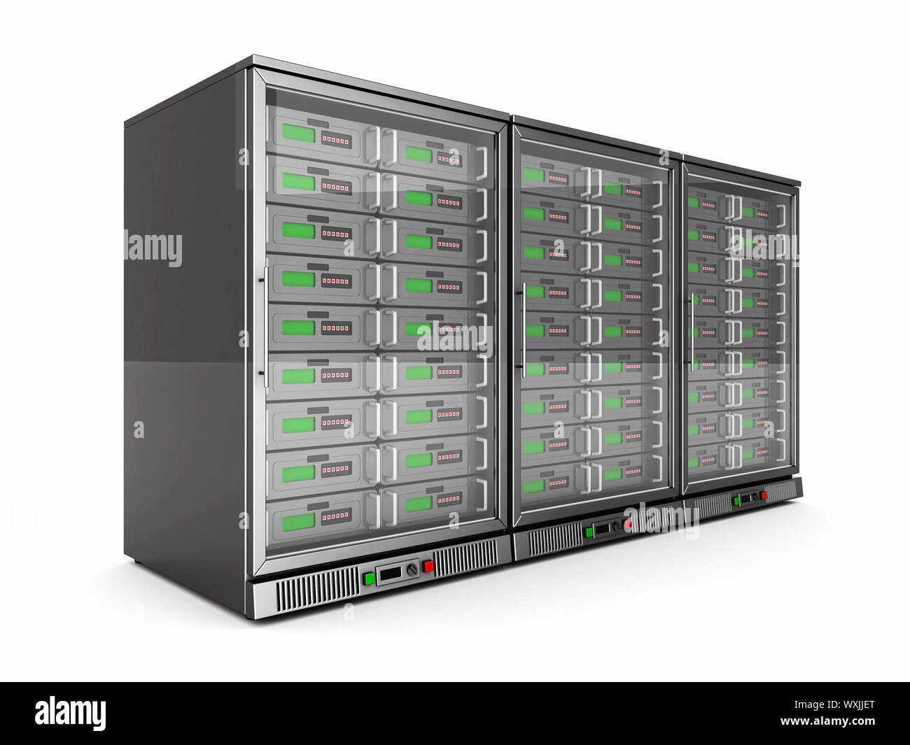 network servers isolated on a white background Stock Photo