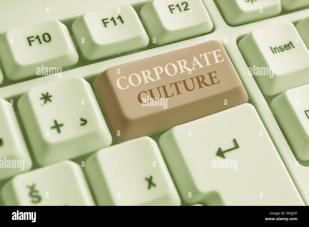 Text sign showing Corporate Culture. Business photo text pervasive ...