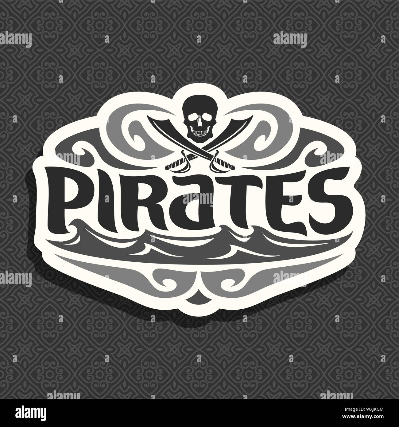 Premium Vector  Pirate vector logo template pirate sport gaming mascot logo  template pirate skull with a sword
