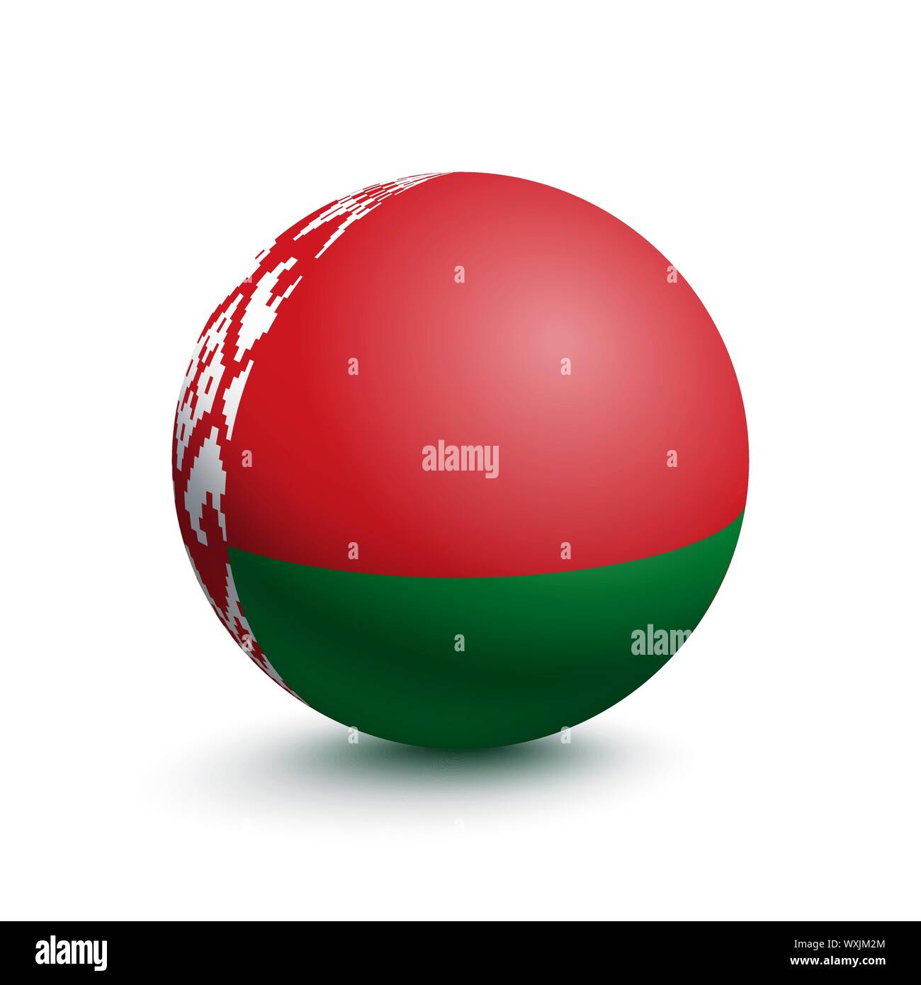 Flag of Belarus in the form of a ball Stock Vector