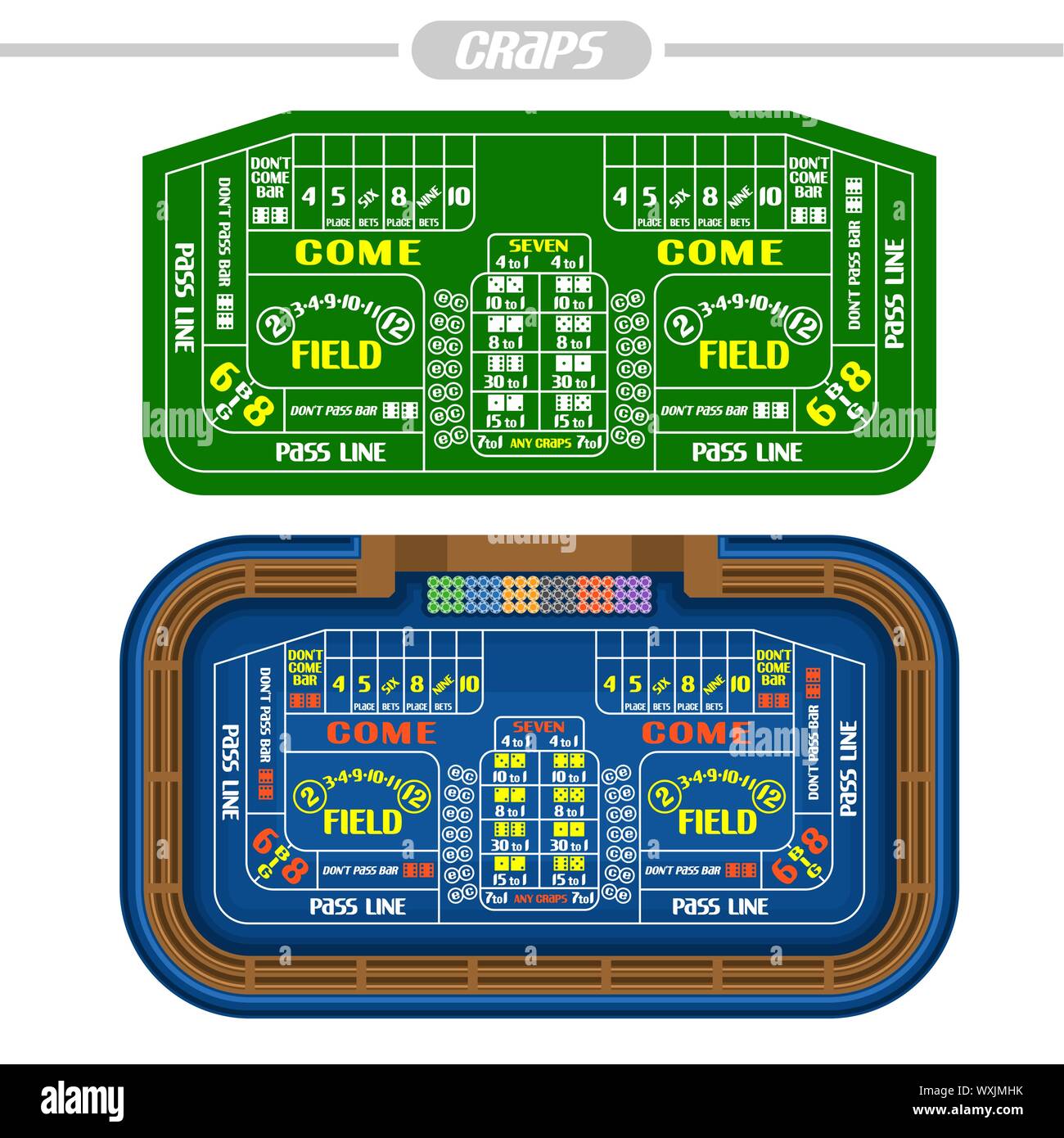 Craps Table Layout