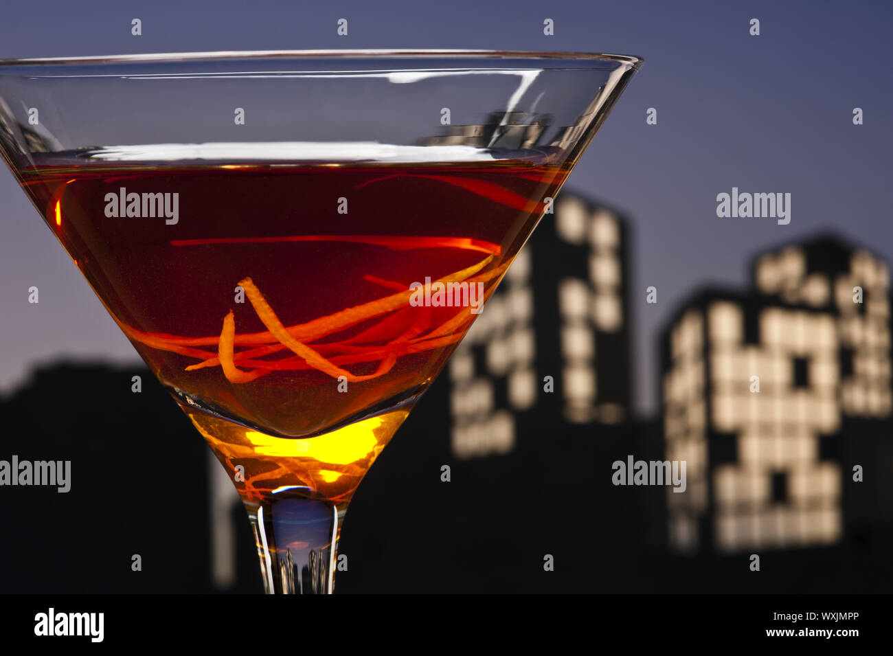 A Manhattan is a cocktail made with whiskey, sweet vermouth, and