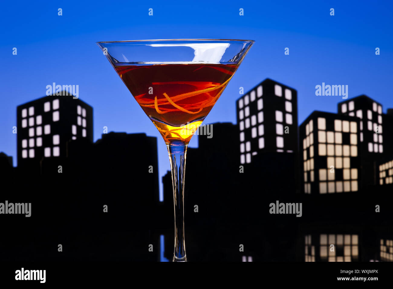 A Manhattan is a cocktail made with whiskey, sweet vermouth, and